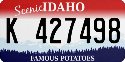 ID license plate K427498
