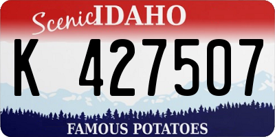 ID license plate K427507