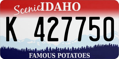 ID license plate K427750