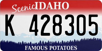 ID license plate K428305