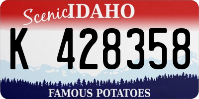 ID license plate K428358