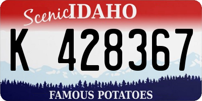 ID license plate K428367