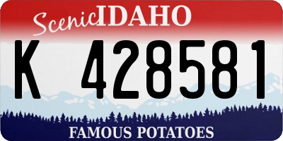 ID license plate K428581