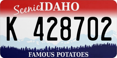 ID license plate K428702