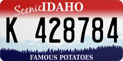 ID license plate K428784