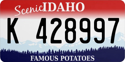 ID license plate K428997