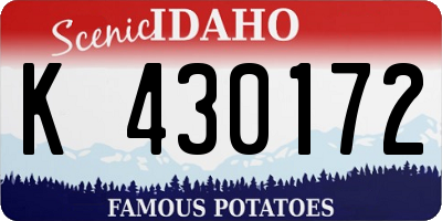 ID license plate K430172