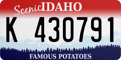 ID license plate K430791