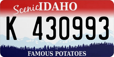 ID license plate K430993