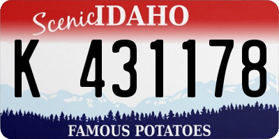 ID license plate K431178