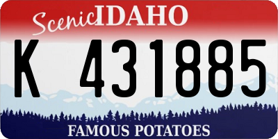 ID license plate K431885