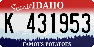 ID license plate K431953