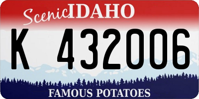ID license plate K432006