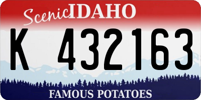 ID license plate K432163