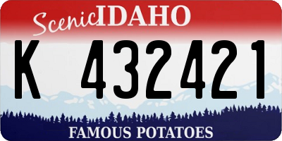 ID license plate K432421