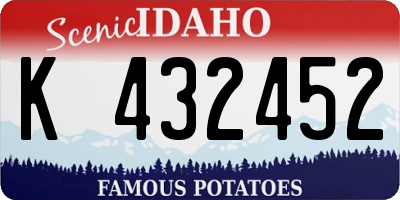 ID license plate K432452