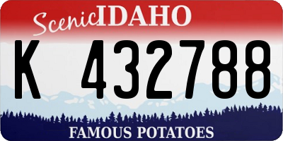 ID license plate K432788