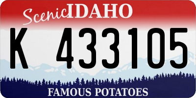 ID license plate K433105