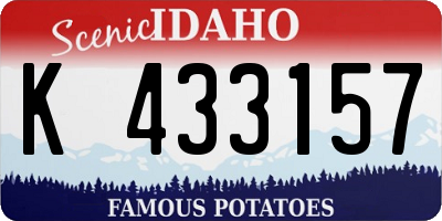 ID license plate K433157