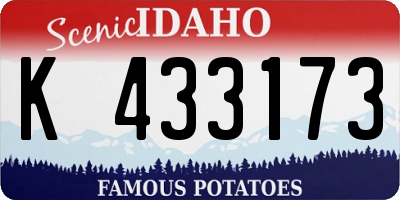 ID license plate K433173