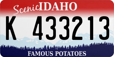 ID license plate K433213