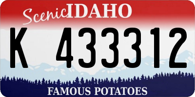 ID license plate K433312