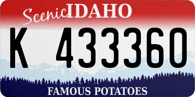 ID license plate K433360