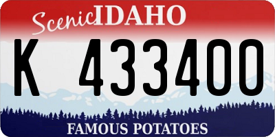 ID license plate K433400