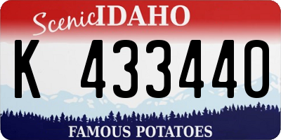 ID license plate K433440