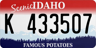 ID license plate K433507