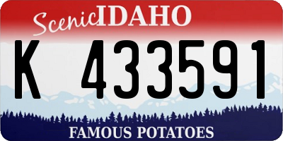ID license plate K433591