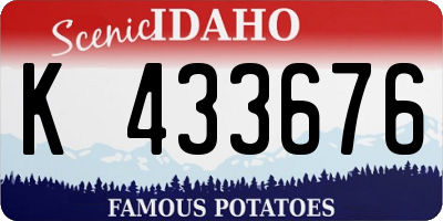 ID license plate K433676