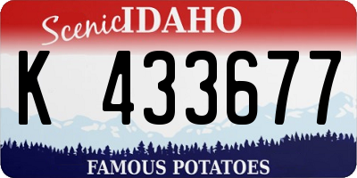 ID license plate K433677