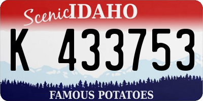ID license plate K433753