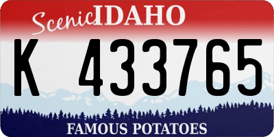 ID license plate K433765
