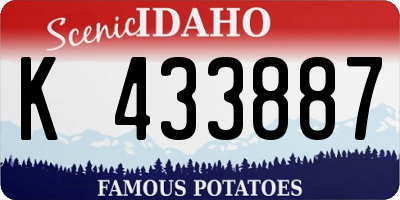 ID license plate K433887