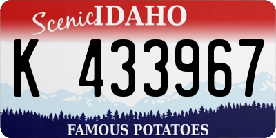 ID license plate K433967