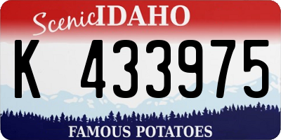 ID license plate K433975