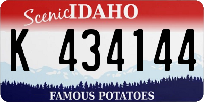 ID license plate K434144