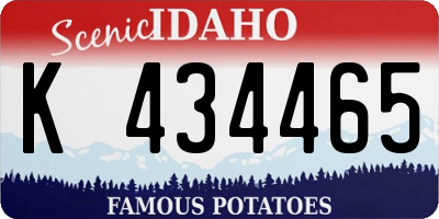 ID license plate K434465
