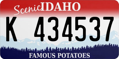 ID license plate K434537