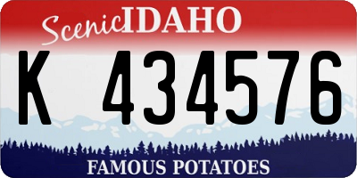 ID license plate K434576