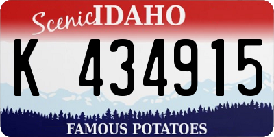 ID license plate K434915