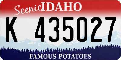 ID license plate K435027