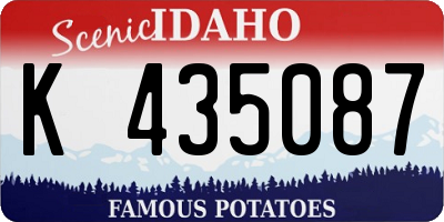 ID license plate K435087