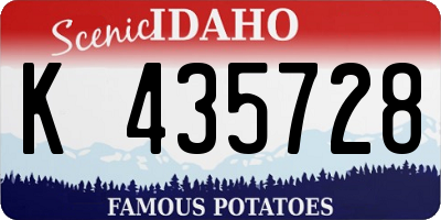 ID license plate K435728