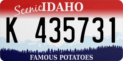 ID license plate K435731