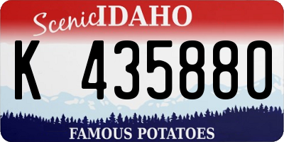 ID license plate K435880