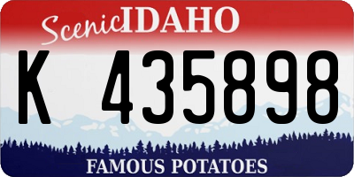 ID license plate K435898