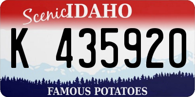 ID license plate K435920